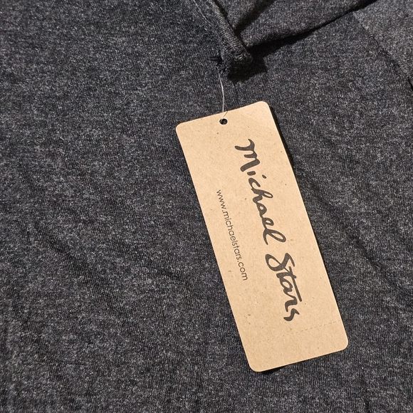 MICHAEL STARS Brixton Fringe Black Reversible Top OS One Size - Picture 6 of 6